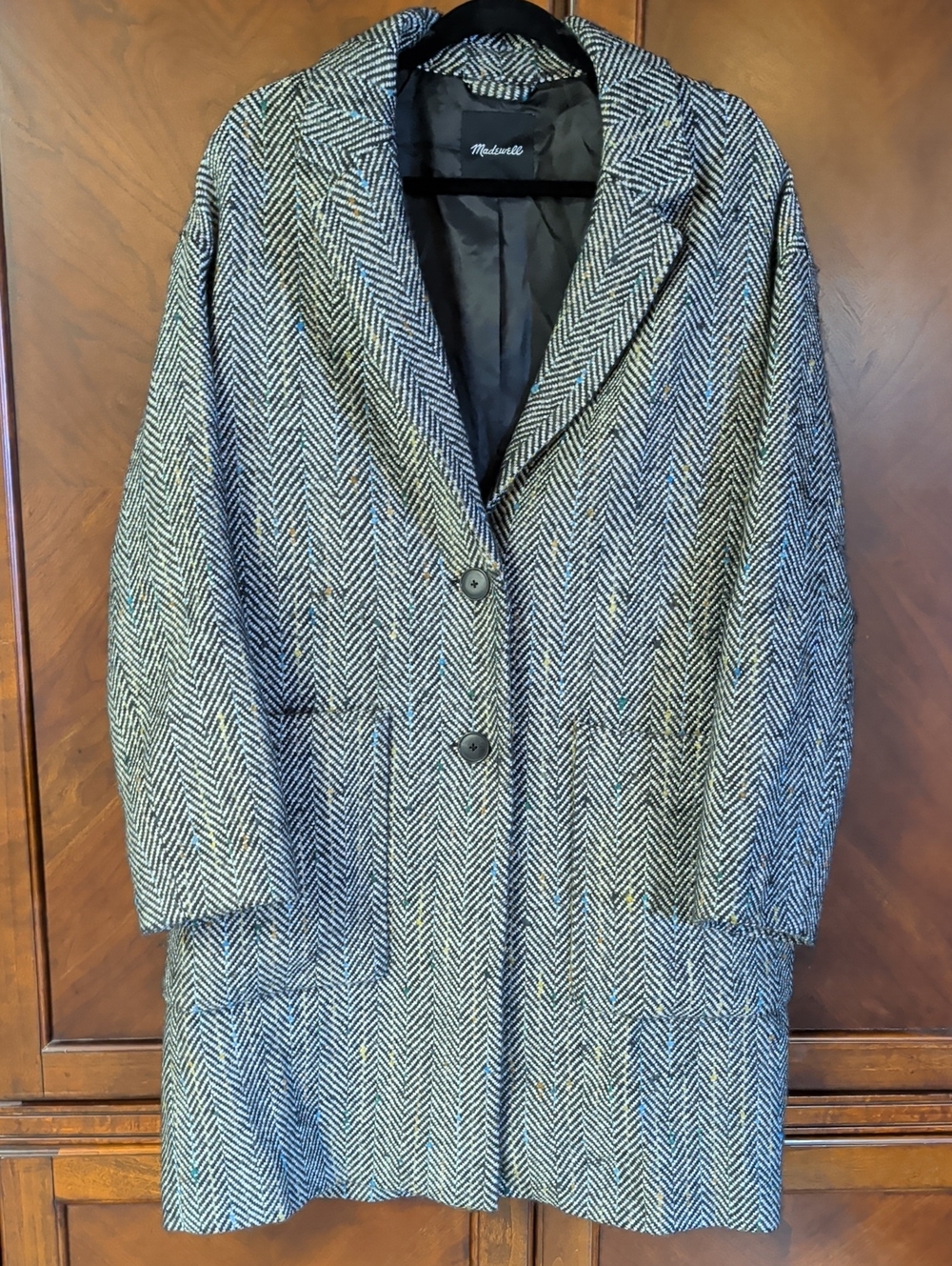 Madewell Elmcourt Coat Flecked Herringbone Size Large
